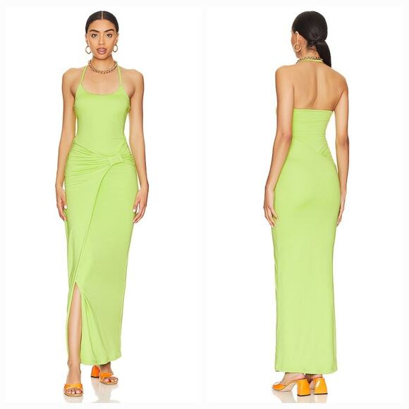 Superdown Brie Maxi Dress in Lime Medium - Picture 1 of 13